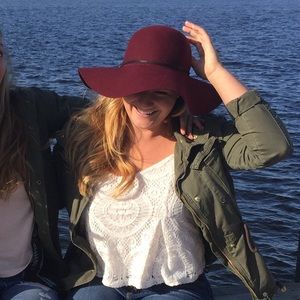 Francesca’s maroon floppy hat